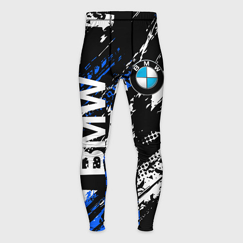 Мужские тайтсы BMW следы от шин / 3D-принт – фото 1