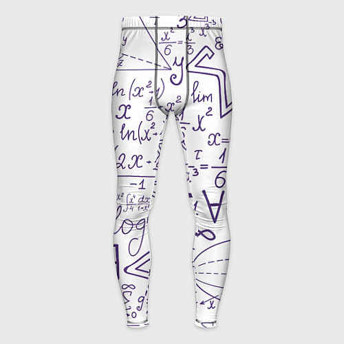 Мужские тайтсы МАТЕМАТИЧЕСКИЕ ФОРМУЛЫ НАУКА / 3D-принт – фото 1