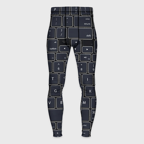 Мужские тайтсы КЛАВИАТУРА КОМПЬЮТЕРНАЯ КНОПКИ / 3D-принт – фото 1