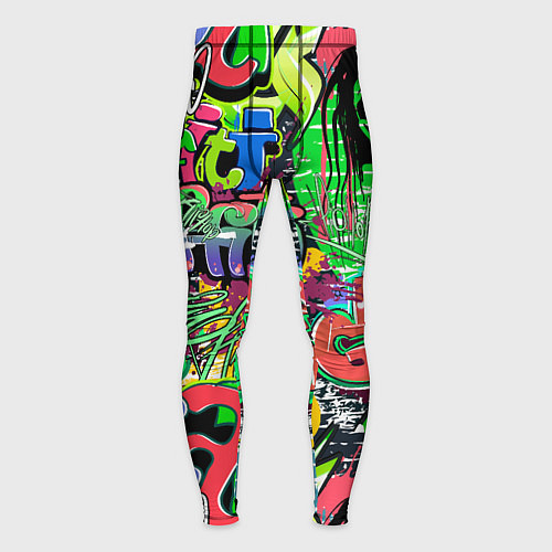 Мужские тайтсы Граффити с черепами / 3D-принт – фото 1