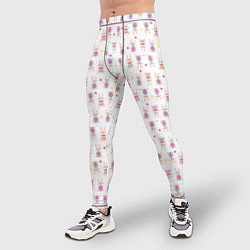 Тайтсы мужские Веселые кролики с пасхальными яйцами, цвет: 3D-принт — фото 2