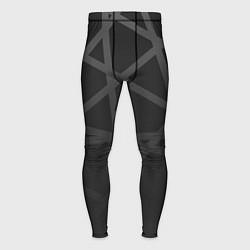Тайтсы мужские ГЕОМЕТРИЧЕСКИЙ ПАТТЕРН ЧЕРНЫЙ, цвет: 3D-принт