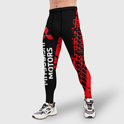 Тайтсы мужские МИТСУБИСИ МОТОР - Следы Вертикально, цвет: 3D-принт — фото 2