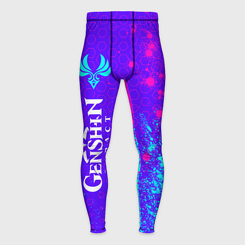 Мужские тайтсы GENSHIN IMPACT - АНЕМО Краска 8 / 3D-принт – фото 1