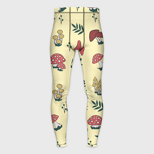 Мужские тайтсы Mushroom, грибы- грибочки / 3D-принт – фото 1