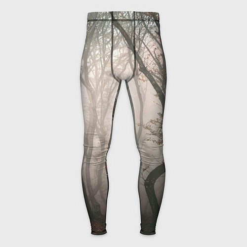 Мужские тайтсы Лес Туман / 3D-принт – фото 1