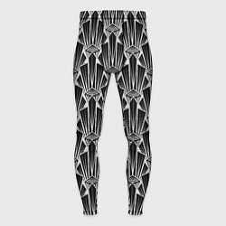Тайтсы мужские Черно-белый модный геометрический узор арт деко, цвет: 3D-принт