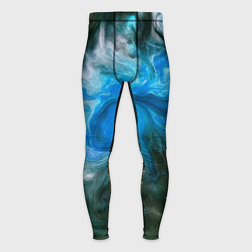 Мужские тайтсы Неоновые краски - Синий / 3D-принт – фото 1