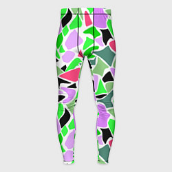 Мужские тайтсы Abstract pattern green pink spots