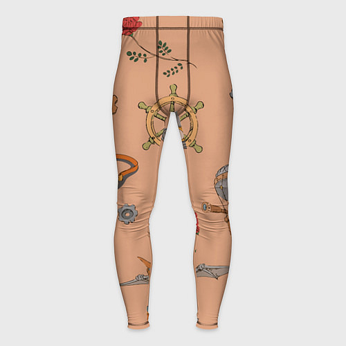 Мужские тайтсы Паттерн в стиле Стимпанк Ретро / 3D-принт – фото 1