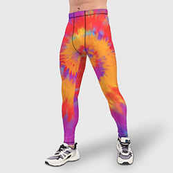 Тайтсы мужские Тай дай в радуге, цвет: 3D-принт — фото 2