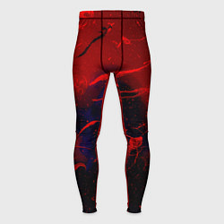 Тайтсы мужские Абстрактная краски и фигура - Красный, цвет: 3D-принт
