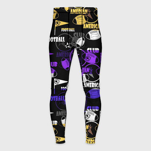 Мужские тайтсы Американский футбол паттерн / 3D-принт – фото 1