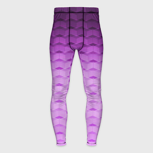 Мужские тайтсы Фиолетово-розовый геометрический узор Градиент / 3D-принт – фото 1