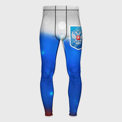 Мужские тайтсы Герб России Blue