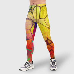 Тайтсы мужские Абстрактные цветные фигуры, цвет: 3D-принт — фото 2