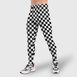 Тайтсы мужские Шахматное пано, цвет: 3D-принт — фото 2