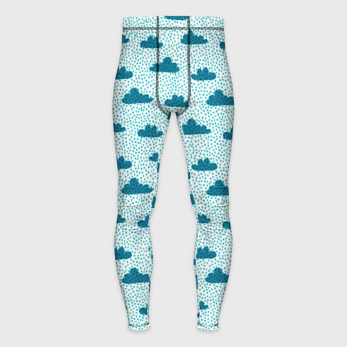 Мужские тайтсы Облака и дождь / 3D-принт – фото 1