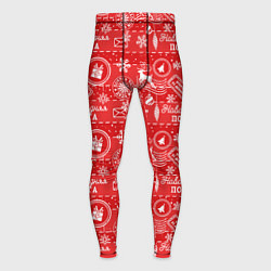 Тайтсы мужские Посылка от Деда Мороза, цвет: 3D-принт