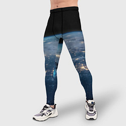 Тайтсы мужские Планета, космос и огни, цвет: 3D-принт — фото 2