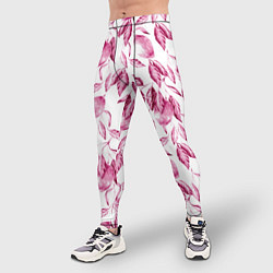 Тайтсы мужские Лимоны в розовом монохроме - паттерн, цвет: 3D-принт — фото 2