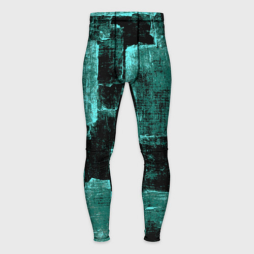 Мужские тайтсы Зелёный абстракт / 3D-принт – фото 1