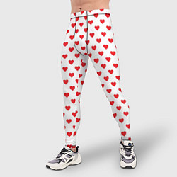 Тайтсы мужские Сердечки - паттерн, цвет: 3D-принт — фото 2