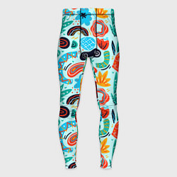 Тайтсы мужские Colorful patterns, цвет: 3D-принт