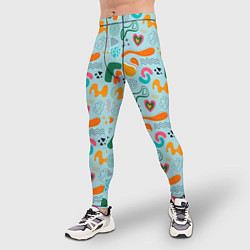 Тайтсы мужские Geometric pattern, цвет: 3D-принт — фото 2