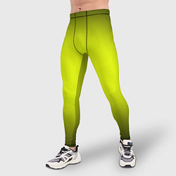 Тайтсы мужские Кислотный желтый с градиентом, цвет: 3D-принт — фото 2
