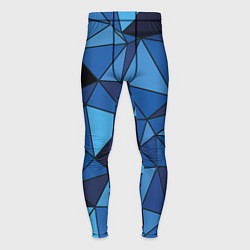 Тайтсы мужские Синие треугольники, абстракт, цвет: 3D-принт