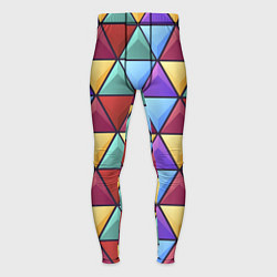 Тайтсы мужские Геометрический красочный паттерн, цвет: 3D-принт
