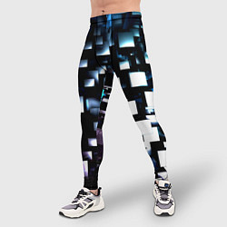 Тайтсы мужские Неоновые кубы абстракция, цвет: 3D-принт — фото 2