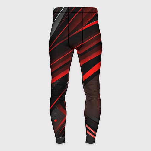 Мужские тайтсы Black and red abstract / 3D-принт – фото 1