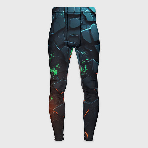 Мужские тайтсы Абстракция объемные плиты / 3D-принт – фото 1