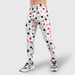 Тайтсы мужские Карточные тузы, цвет: 3D-принт — фото 2