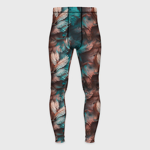 Мужские тайтсы Гавайский стиль листья / 3D-принт – фото 1