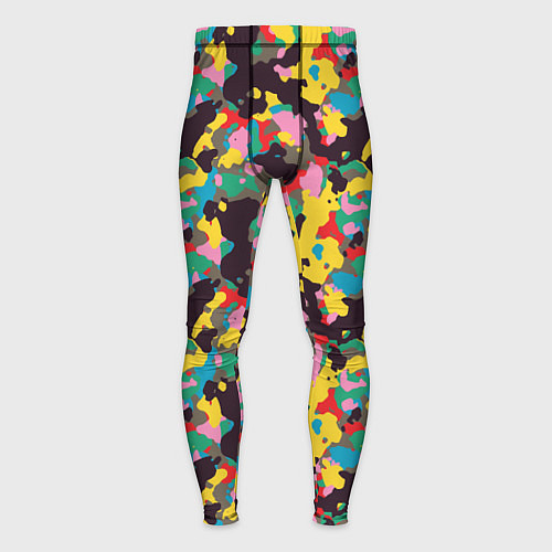 Мужские тайтсы Модный красочный камуфляж / 3D-принт – фото 1