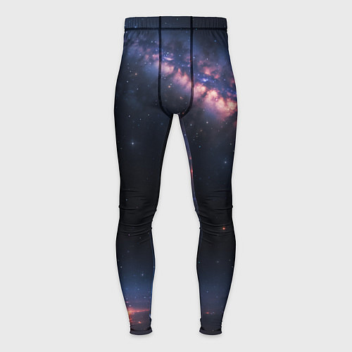Мужские тайтсы Млечный путь в звездном небе / 3D-принт – фото 1