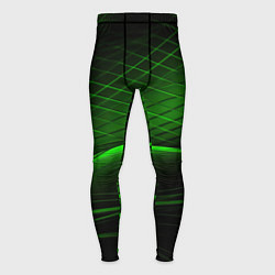 Мужские тайтсы Green lines black backgrouns