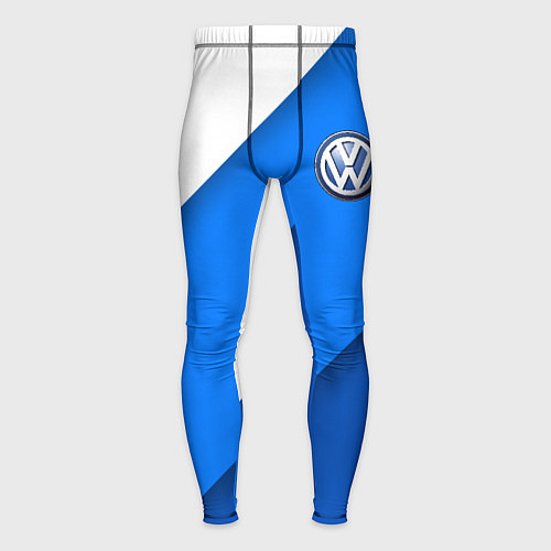 Мужские тайтсы Volkswagen - голубые линии / 3D-принт – фото 1