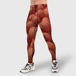 Тайтсы мужские Узор с баскетбольными мячами, цвет: 3D-принт — фото 2