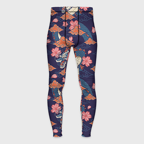 Мужские тайтсы Паттерн китайский дракон / 3D-принт – фото 1