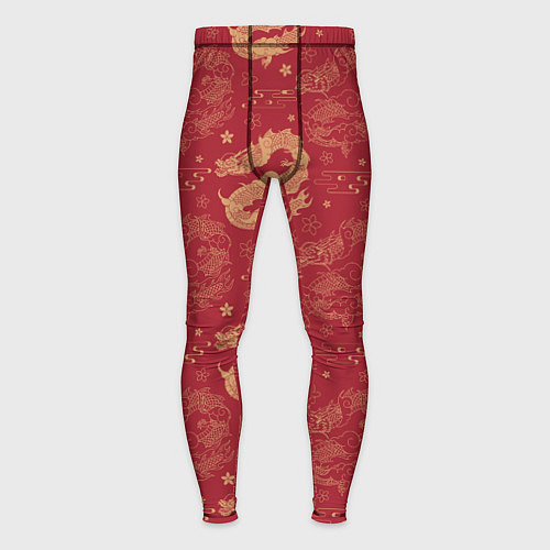 Мужские тайтсы The chinese dragon pattern / 3D-принт – фото 1