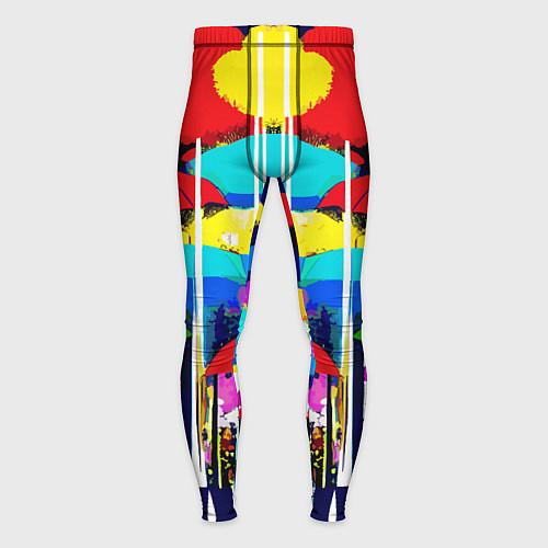 Мужские тайтсы Mirror pattern of umbrellas - pop art / 3D-принт – фото 1