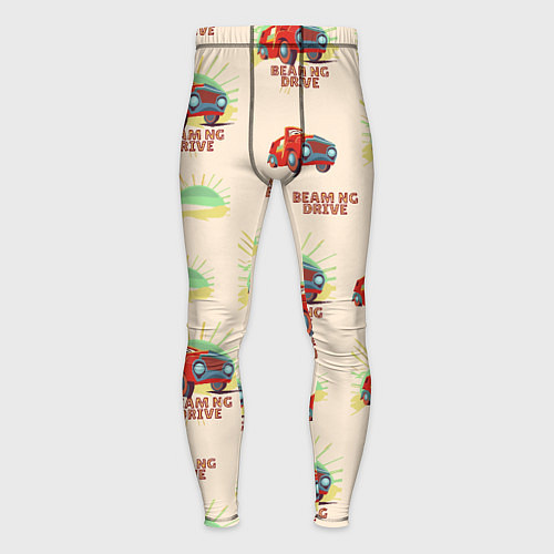 Мужские тайтсы Машина ретро / 3D-принт – фото 1