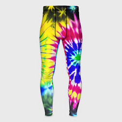 Тайтсы мужские Colorful floral composition - tie-dye, цвет: 3D-принт