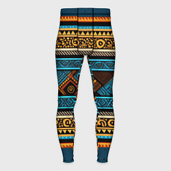 Тайтсы мужские Этнический рисунок в горизонтальную полоску, цвет: 3D-принт