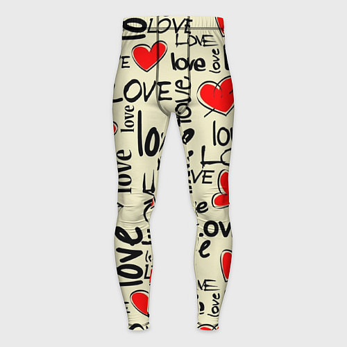 Мужские тайтсы Abstraction of love / 3D-принт – фото 1