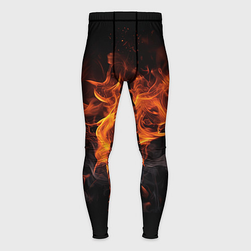 Мужские тайтсы Огонь и дым / 3D-принт – фото 1